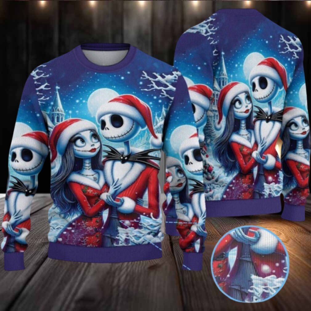 2025 Christmas The Nightmare Before Christmas Jack And Sally Ugly Christmas Sweater 2025 Christmas The Nightmare Before Christmas Jack And Sally Ugly Christmas Sweater