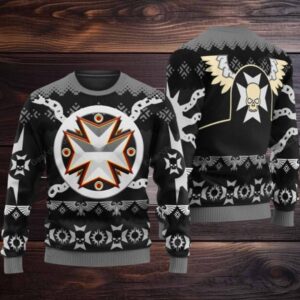 2025 Christmas Warhammer Black Templars Iconic Ugly Christmas Sweater
