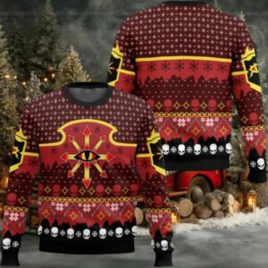 2025 Christmas Warhammer Chaos Reigns Khorne Iconic Ugly Christmas Sweater