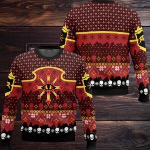 2025 Christmas Warhammer Chaos Reigns Khorne Iconic Ugly Christmas Sweater