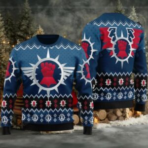 2025 Christmas Warhammer Crimson Fists Iconic Ugly Christmas Sweater