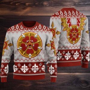 2025 Christmas Warhammer Sisters Of Battle Iconic Ugly Christmas Sweater