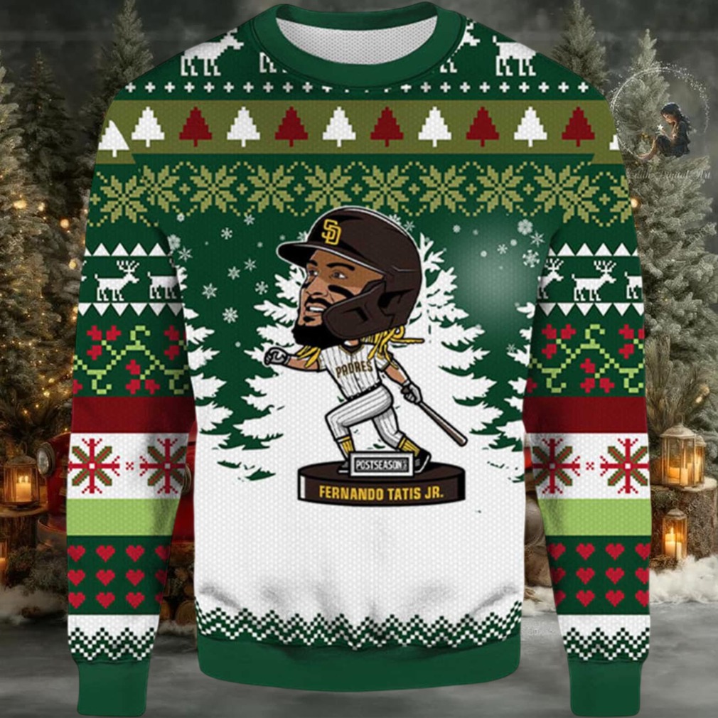 2025 Fernando Tatis JR. Postseason Padres Ugly Christmas Sweater 2025 Fernando Tatis JR. Postseason Padres Ugly Christmas Sweater
