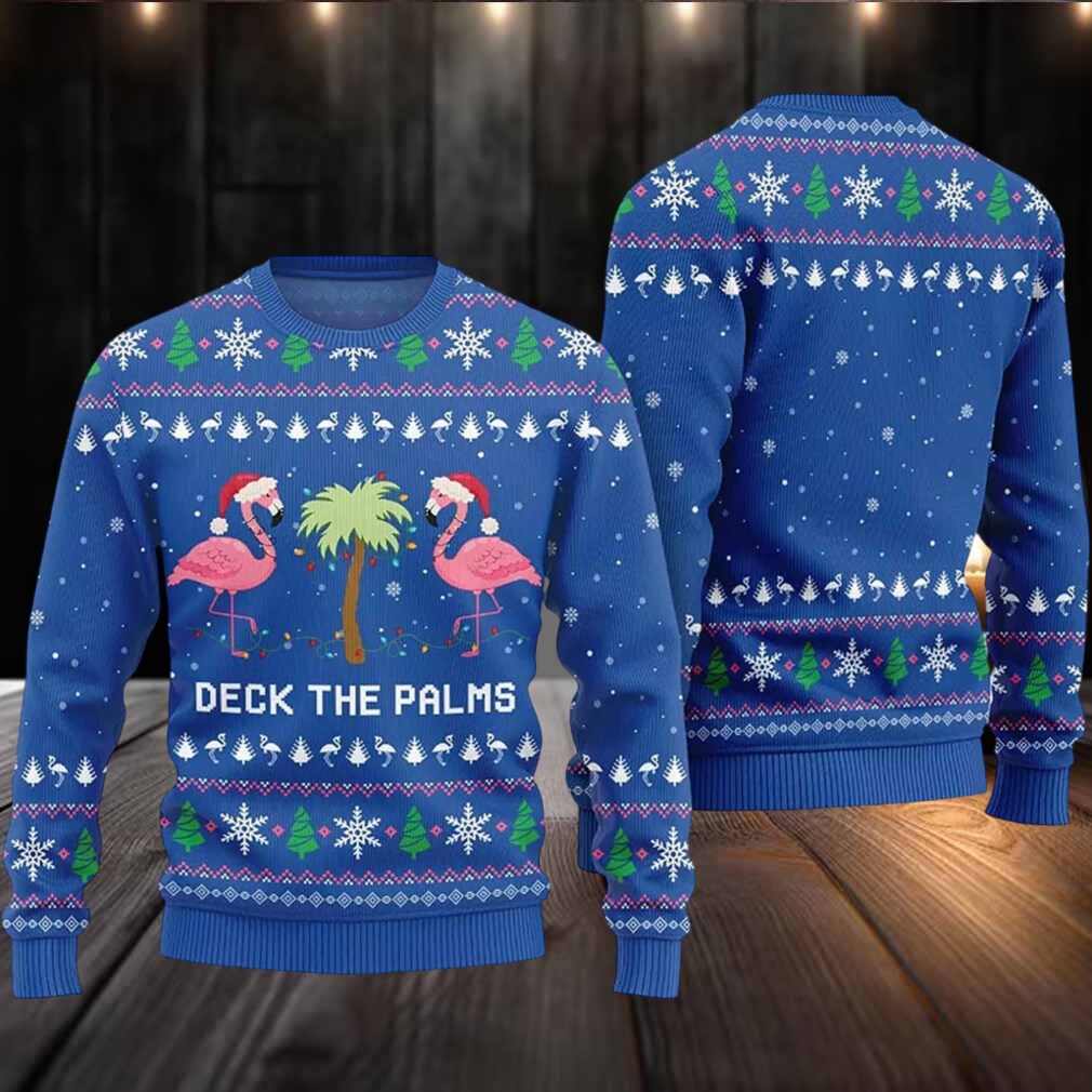2025 Flamingo Deck The Palms Ugly Christmas Sweater 2025 Flamingo Deck The Palms Ugly Christmas Sweater