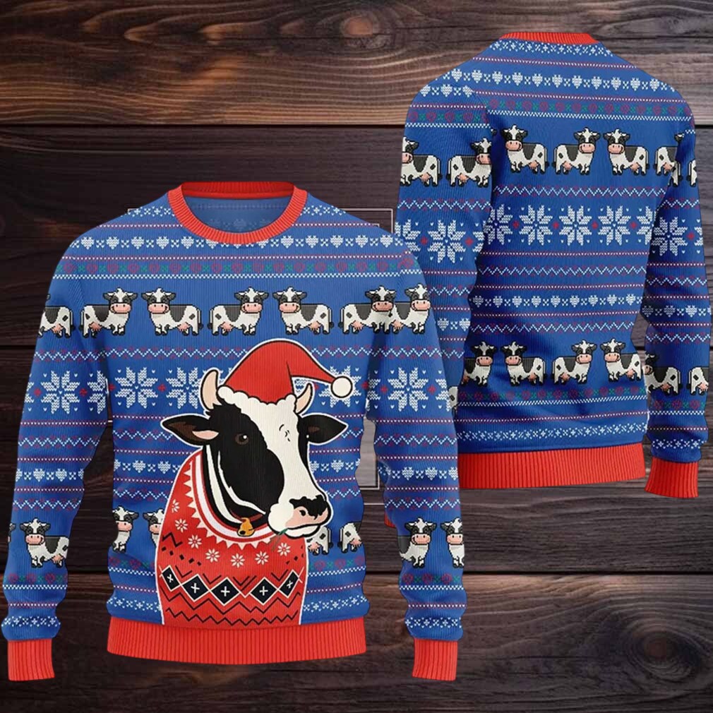 2025 Funny Cow Ugly Christmas Sweater 2025 Funny Cow Ugly Christmas Sweater