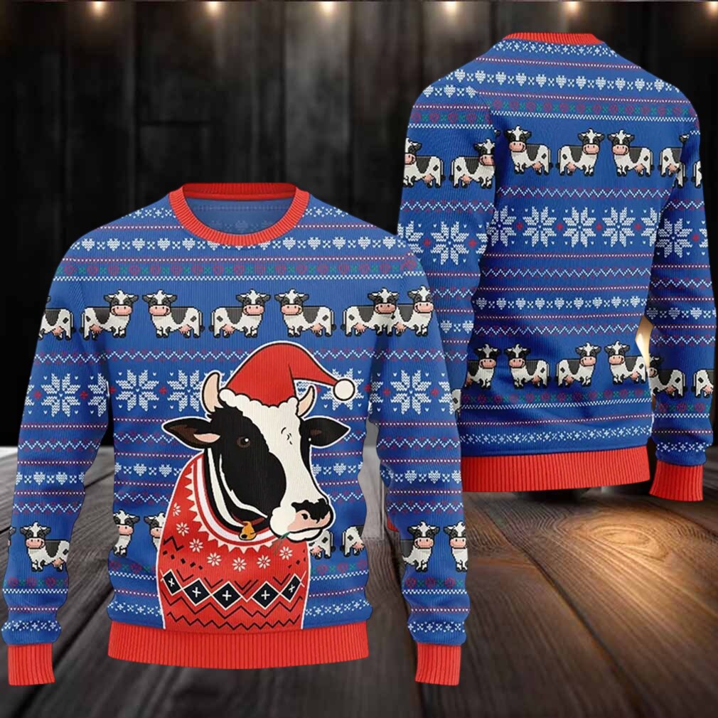 2025 Funny Cow Ugly Christmas Sweater 2025 Funny Cow Ugly Christmas Sweater
