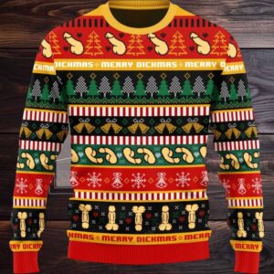 2025 Funny Dick Pattern Christmas Ugly Sweater
