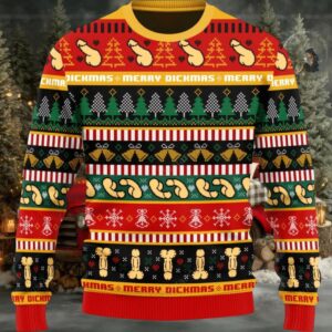 2025 Funny Dick Pattern Christmas Ugly Sweater