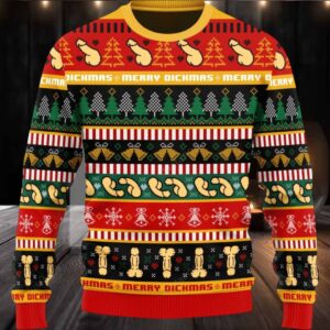 2025 Funny Dick Pattern Christmas Ugly Sweater
