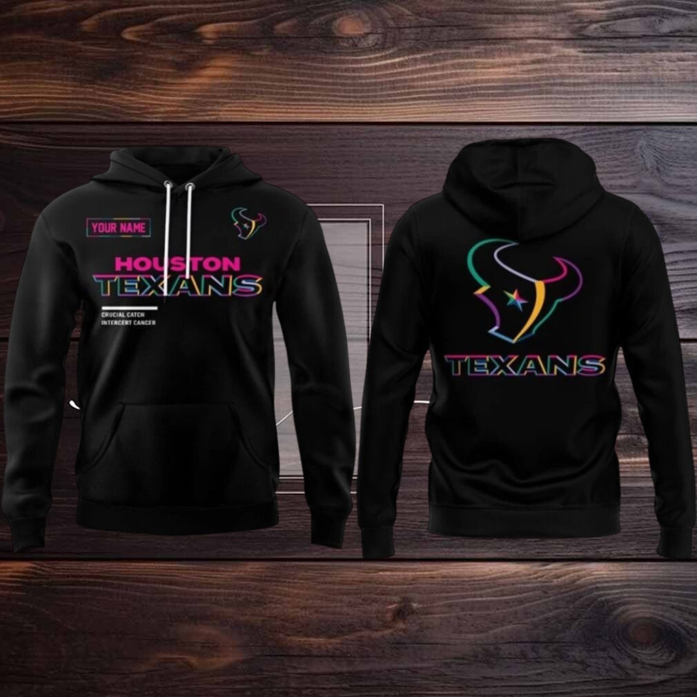 2025 Houston Texans Crucial Catch Breast Cancer Logo Two Sided Hoodie Shirt