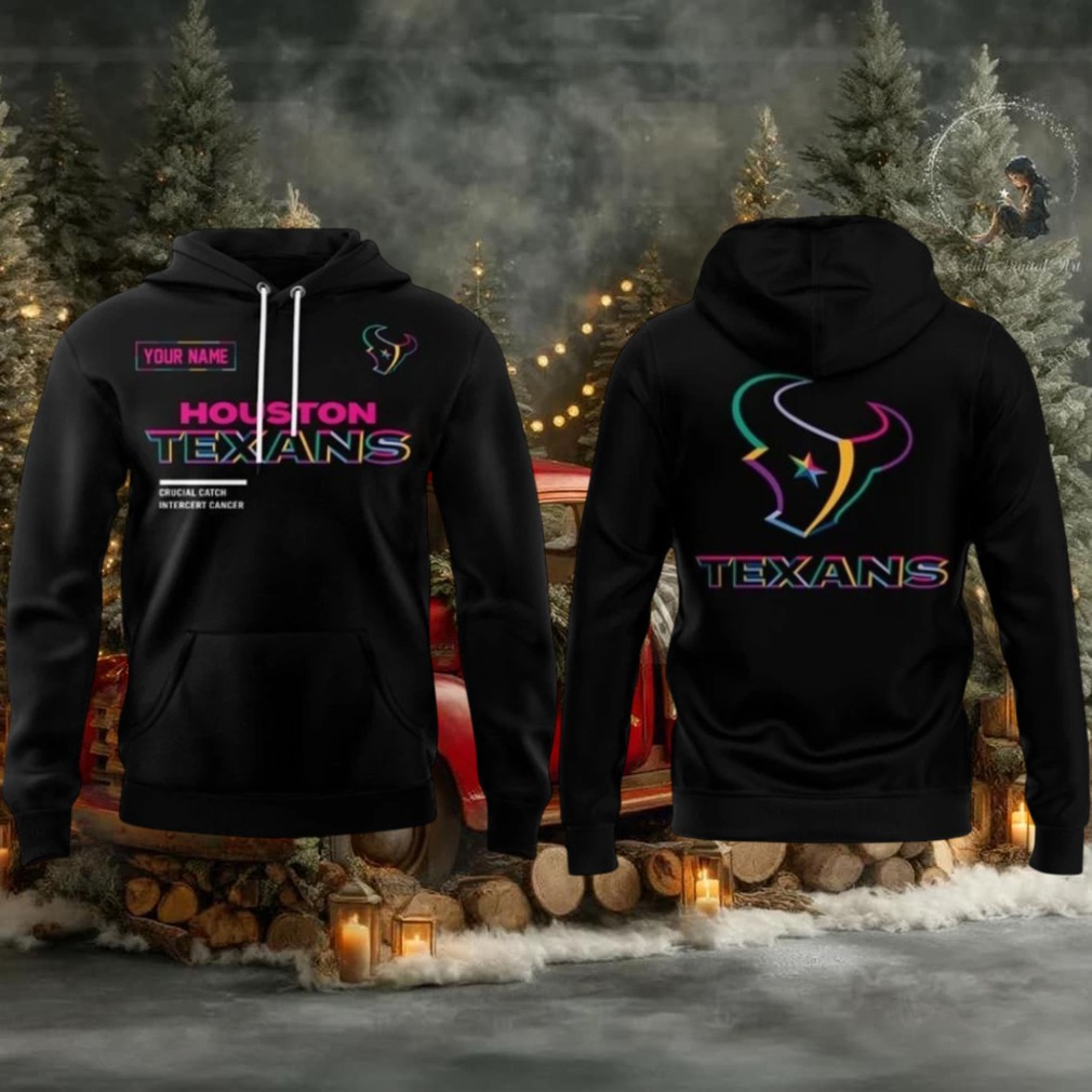2025 Houston Texans Crucial Catch Breast Cancer Logo Two Sided Hoodie Shirt