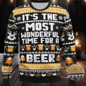 2025 It’s The Most Wonderful Time For A Beer Ugly Christmas Sweater