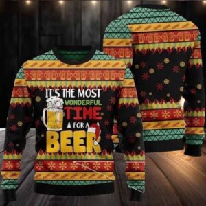 2025 It’s The Most Wonderfull Time For A Beer Ugly Christmas Sweater