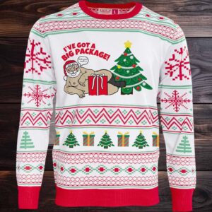 2025 I’ve Got A Big Package Santa Ugly Christmas Sweater 2025 I’ve Got A Big Package Santa Ugly Christmas Sweater