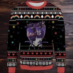 2025 J.K Dobbins And Gus Edwards Ugly Christmas Sweater 2025 J.K Dobbins And Gus Edwards Ugly Christmas Sweater