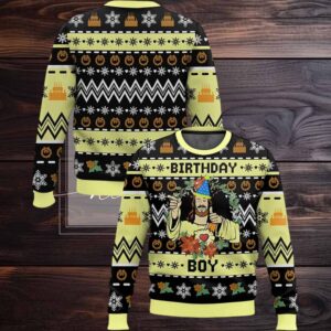 2025 Jesus Birthday Boy Ugly Christmas Sweater 2025 Jesus Birthday Boy Ugly Christmas Sweater