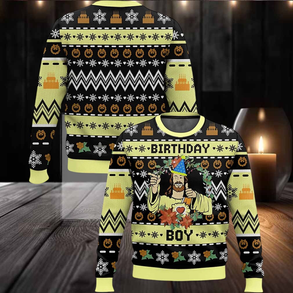 2025 Jesus Birthday Boy Ugly Christmas Sweater 2025 Jesus Birthday Boy Ugly Christmas Sweater
