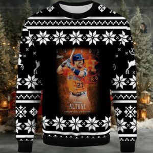 2025 Jose Altuve Houston Astros Ugly Christmas Sweater