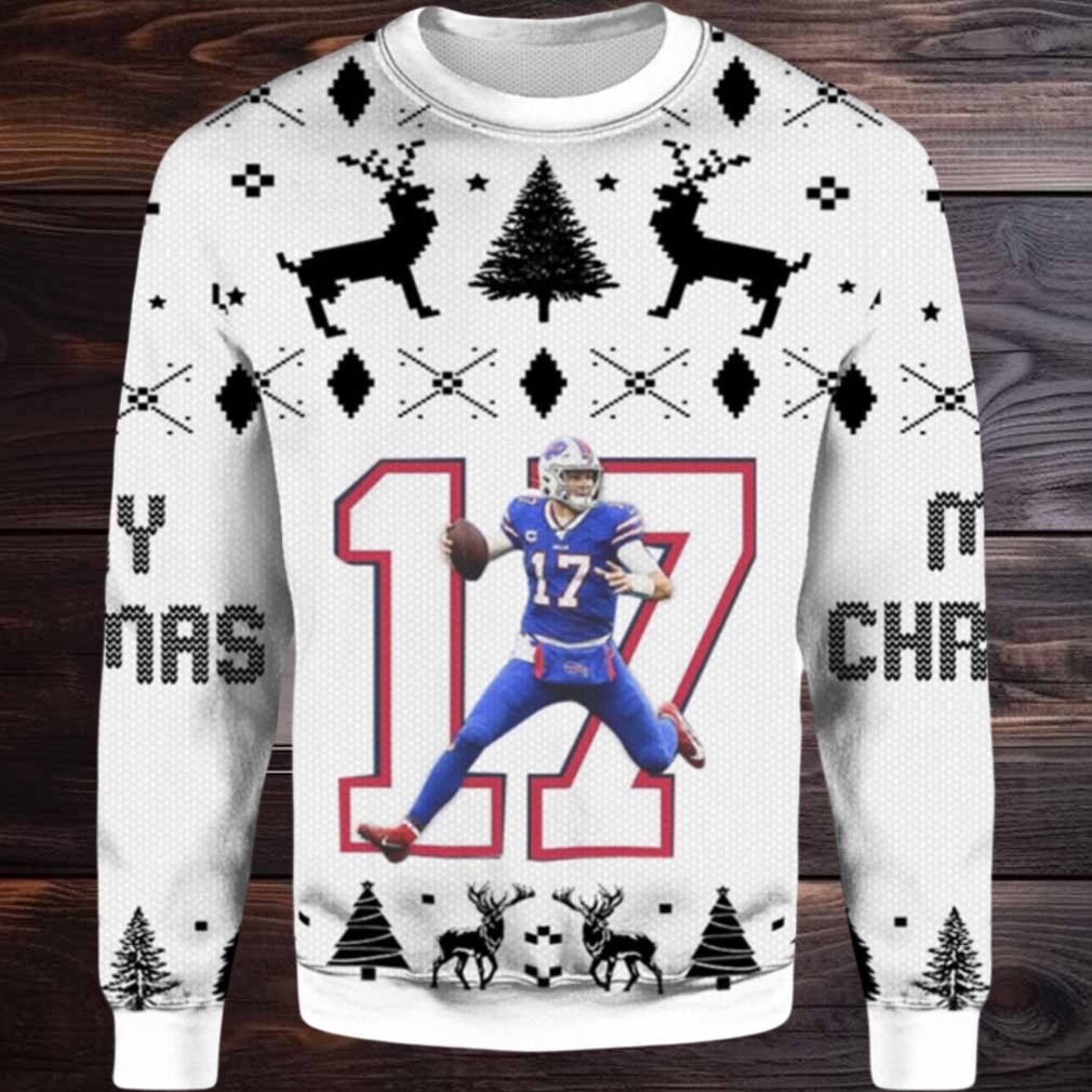2025 Josh Allen No.17 Bills Ugly Christmas Sweater 2025 Josh Allen No.17 Bills Ugly Christmas Sweater