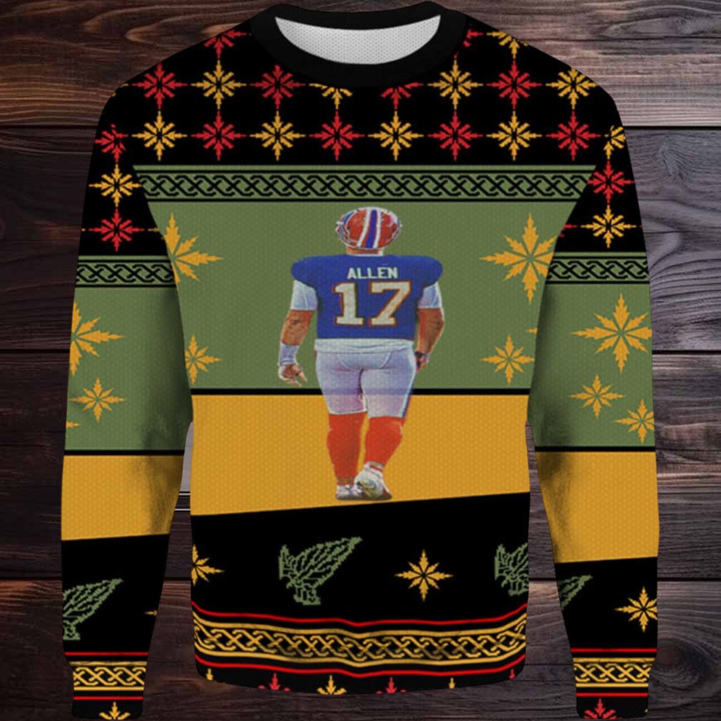 2025 Josh Allen Quarterback Ugly Christmas Sweater 2025 Josh Allen Quarterback Ugly Christmas Sweater