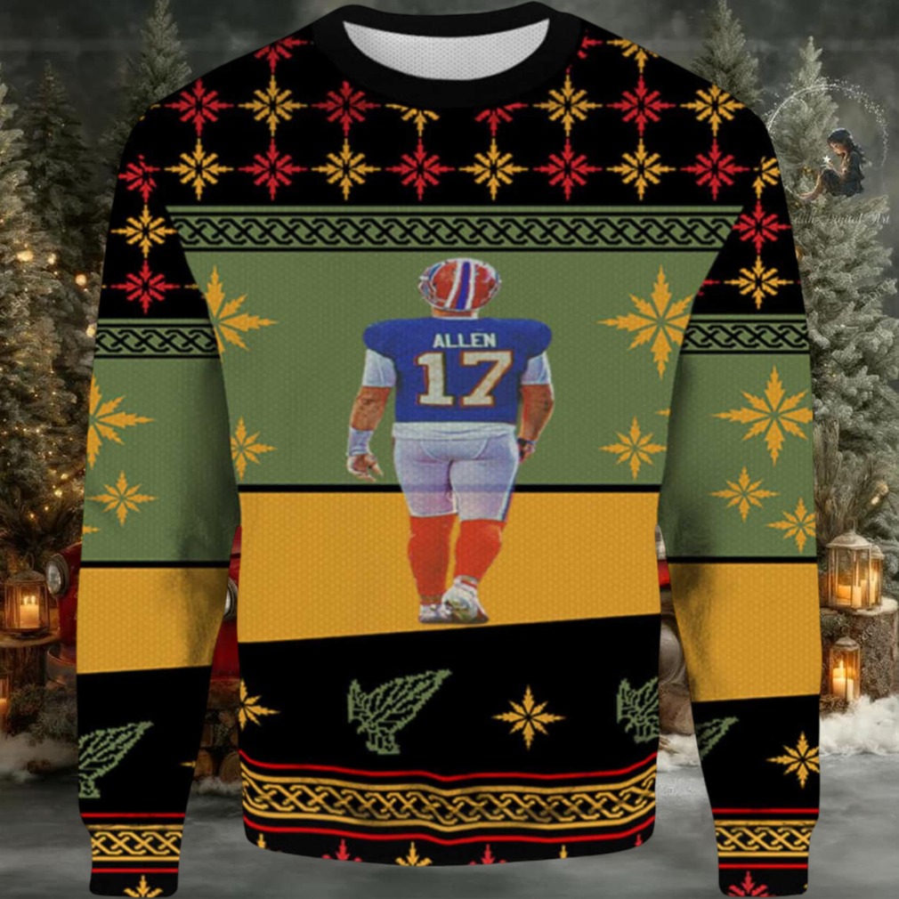 2025 Josh Allen Quarterback Ugly Christmas Sweater 2025 Josh Allen Quarterback Ugly Christmas Sweater