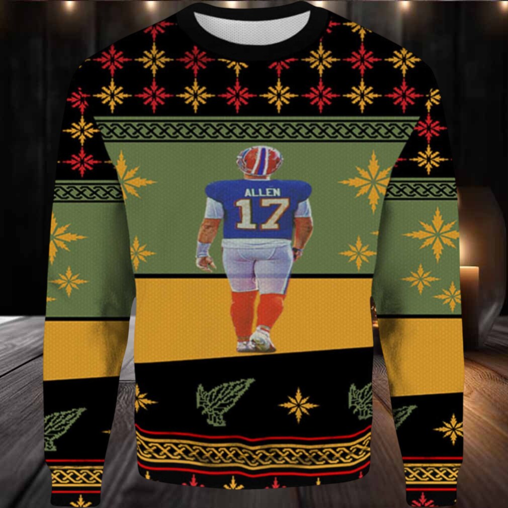 2025 Josh Allen Quarterback Ugly Christmas Sweater 2025 Josh Allen Quarterback Ugly Christmas Sweater