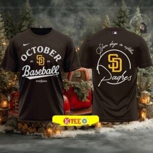 2025 MLB Postseason Slam San Diego Padres October 2 sided t shirt