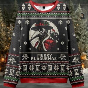 2025 Merry Plaguemas Ugly Christmas Sweater