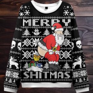2025 Merry Shitmas Ugly Christmas Sweater 2025 Merry Shitmas Ugly Christmas Sweater