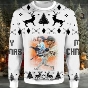 2025 Mike Yastrzemski San Francisco Giants Ugly Christmas Sweater