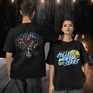 2025 NCAA Softball Women’s College World Series Two sided T shirt