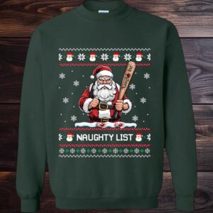 2025 Naughty List Santa Ugly Christmas Sweater 2025 Naughty List Santa Ugly Christmas Sweater
