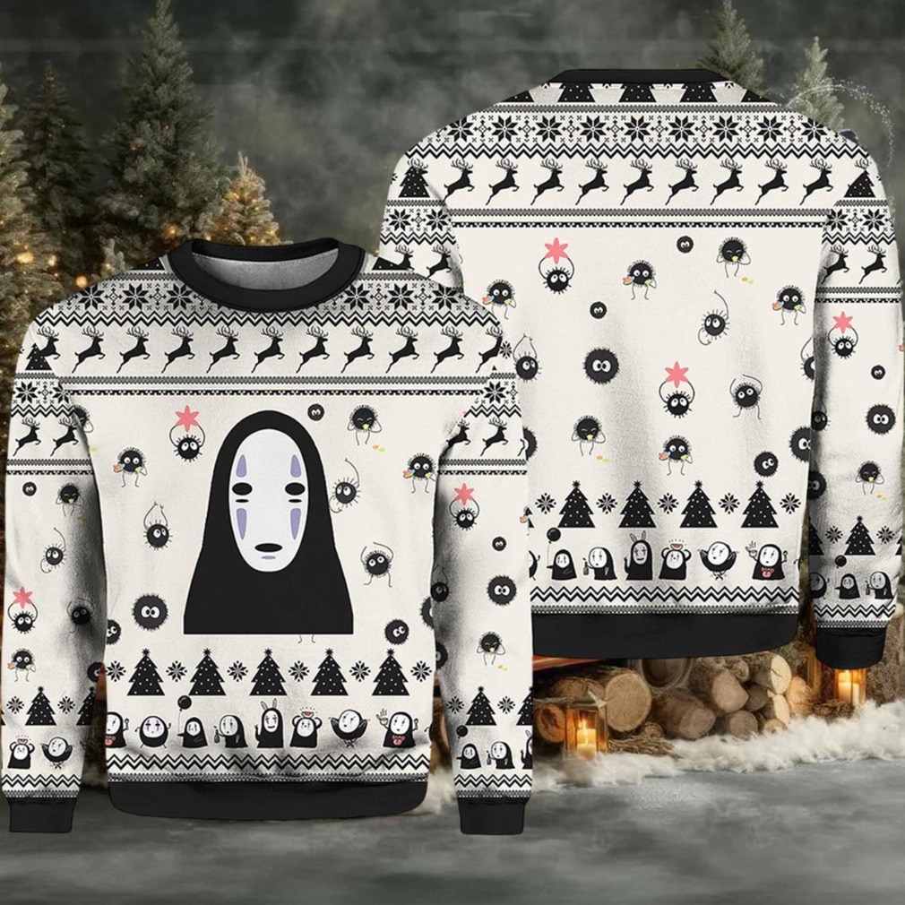 2025 No Face White Ugly Christmas Sweater