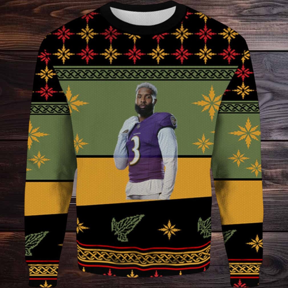 2025 Odell Baltimore Ravens Ugly Christmas Sweater 2025 Odell Baltimore Ravens Ugly Christmas Sweater