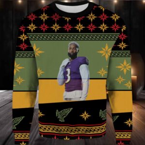 2025 Odell Baltimore Ravens Ugly Christmas Sweater