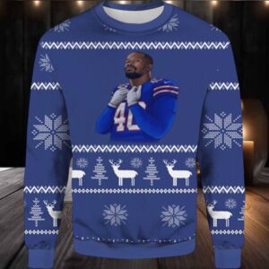 2025 Von Miller Bills Ugly Christmas Sweater