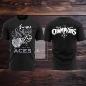 2025 WNBA Champions Las Vegas Aces Women’s Basketball 2 sided t shirt