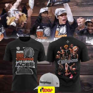 2025 WNBA Finals Champions Las Vegas Aces All Players 2 sided t shirt