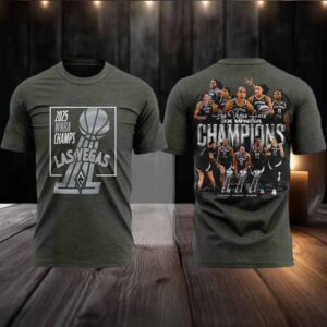 2025 WNBA Finals Champions Las Vegas Aces Stadium Essentials 2 sided t shirt