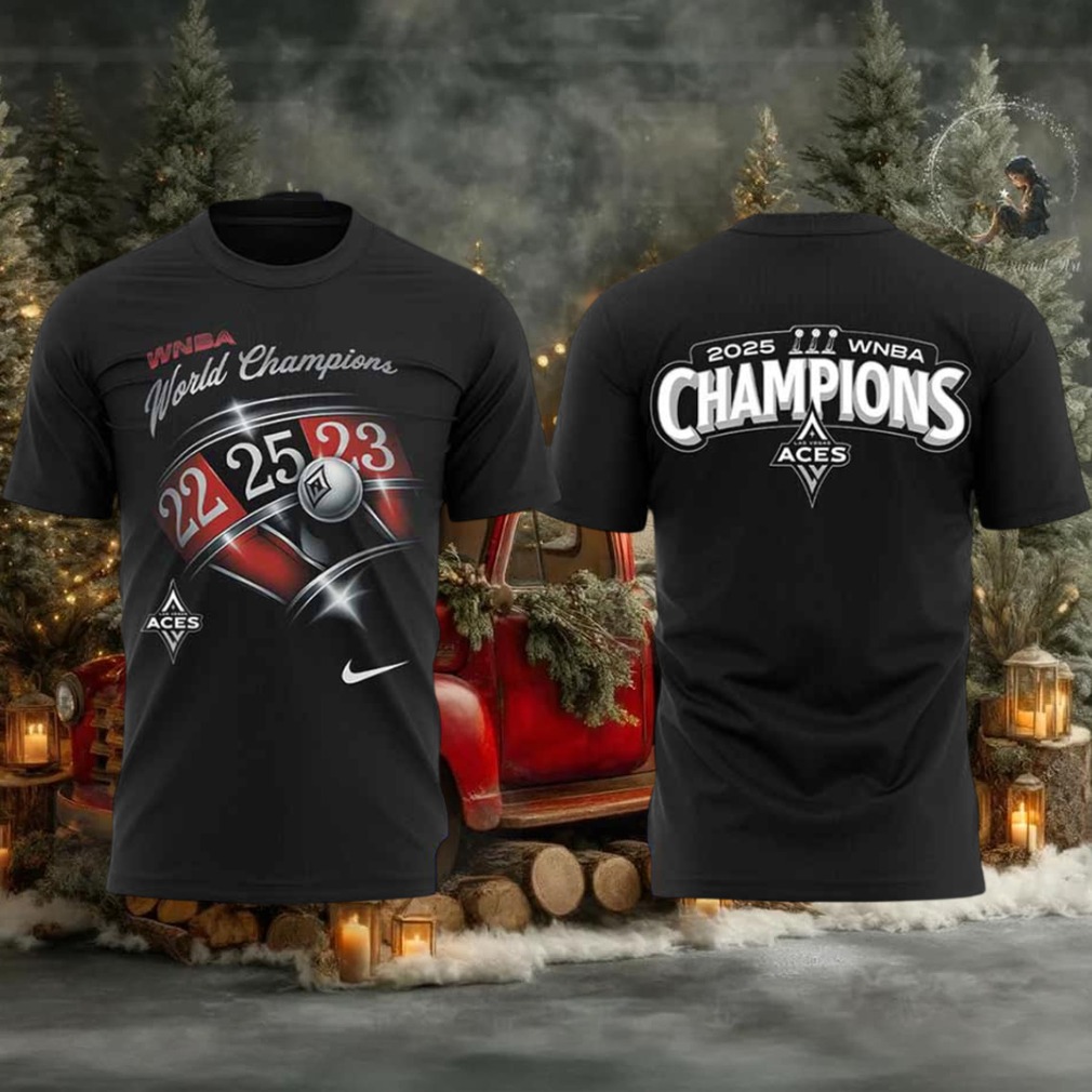 2025 WNBA Finals World Champions Las Vegas Aces 2 sided t shirt