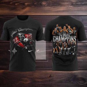 2025 WNBA Finals World Champions Las Vegas Aces All Players 2 sided t shirt