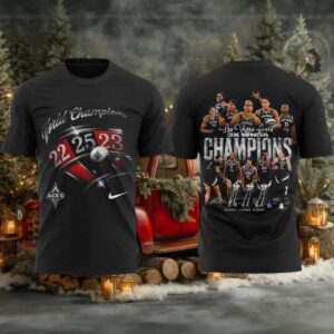 2025 WNBA Finals World Champions Las Vegas Aces All Players 2 sided t shirt