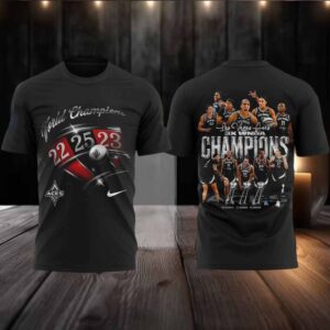 2025 WNBA Finals World Champions Las Vegas Aces All Players 2 sided t shirt