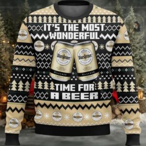 2025 Warsteiner Its The Most Wonderful Time For A Beer Christmas Ugly Sweater