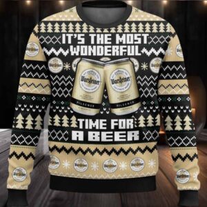 2025 Warsteiner Its The Most Wonderful Time For A Beer Christmas Ugly Sweater