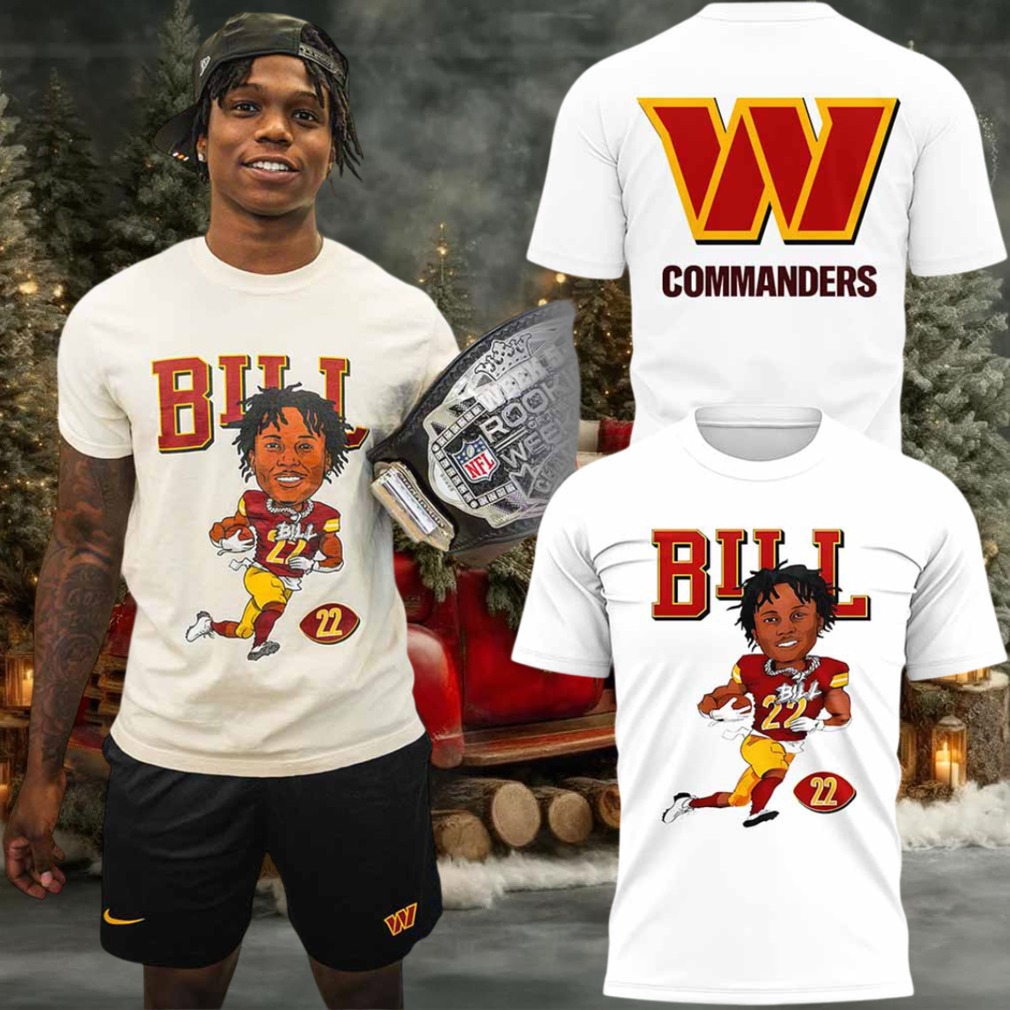 2025 Washington Commanders Bill White 2 sided t shirt 2025 Washington Commanders Bill White 2 sided t shirt