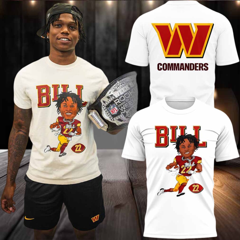 2025 Washington Commanders Bill White 2 sided t shirt 2025 Washington Commanders Bill White 2 sided t shirt