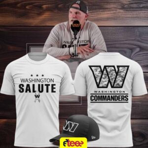 2025 Washington Commanders Salute to Service 2 sided t shirt