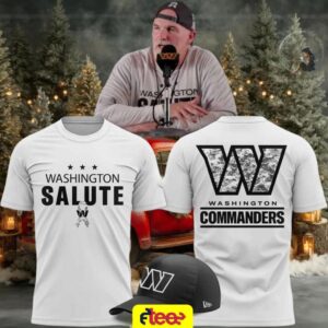 2025 Washington Commanders Salute to Service 2 sided t shirt