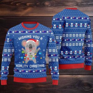 2025 Wishing You a Koality Christmas Australia Ugly Christmas Sweater 2025 Wishing You a Koality Christmas Australia Ugly Christmas Sweater